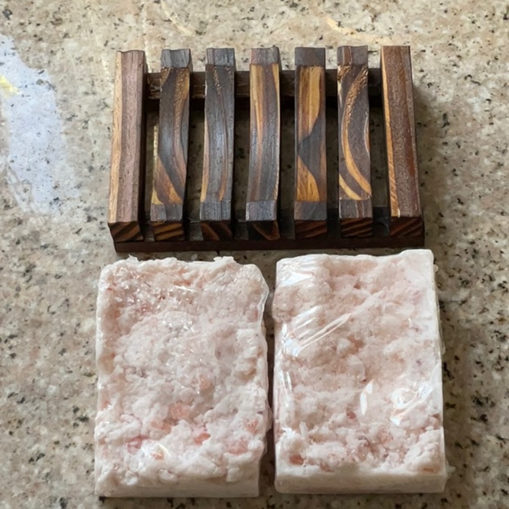 Hand Made Organic Mint Spa Soap With Rack